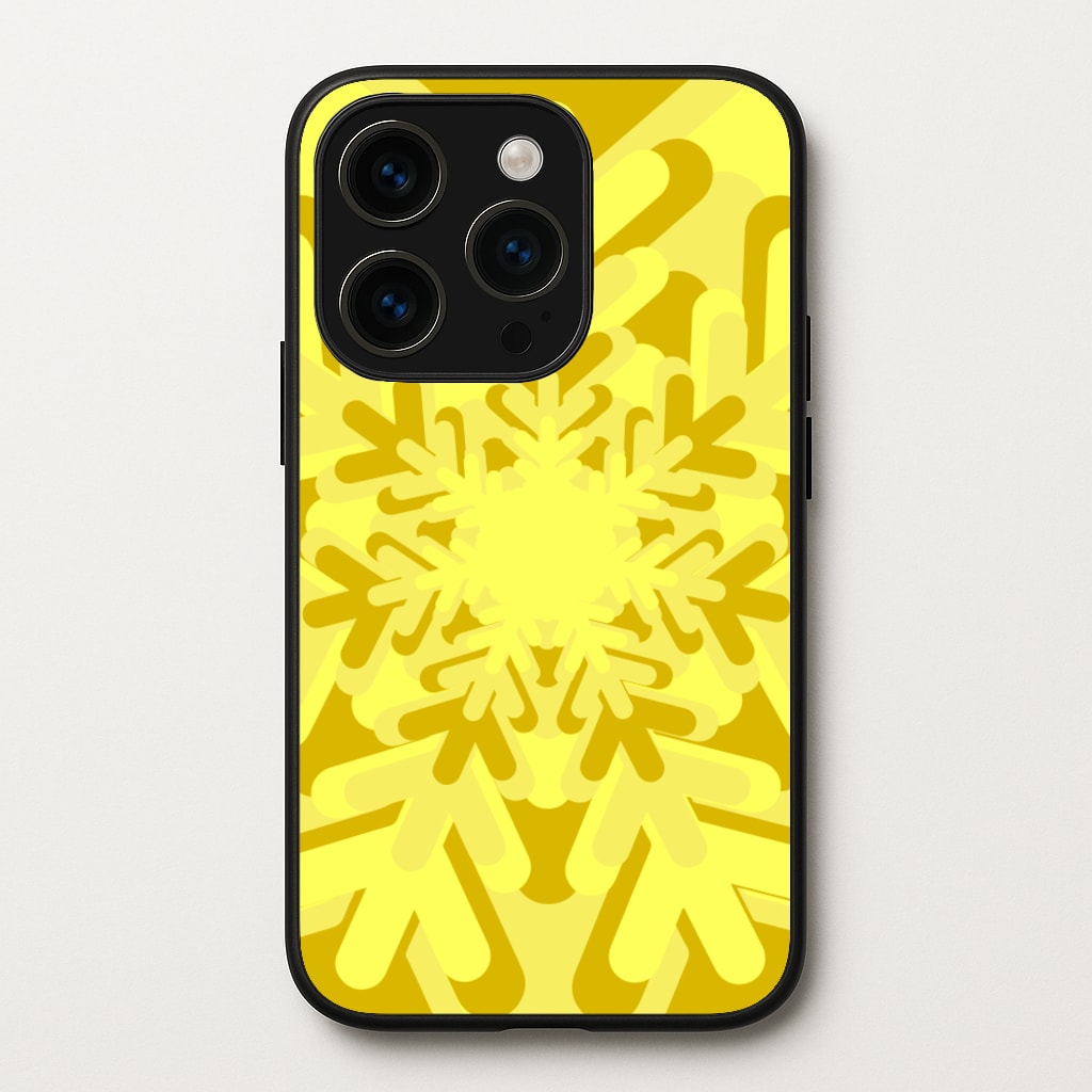 Yellow - Colourful Snowflakes - Colourful Snowflakes Phone Case for iPhone 14 Pro