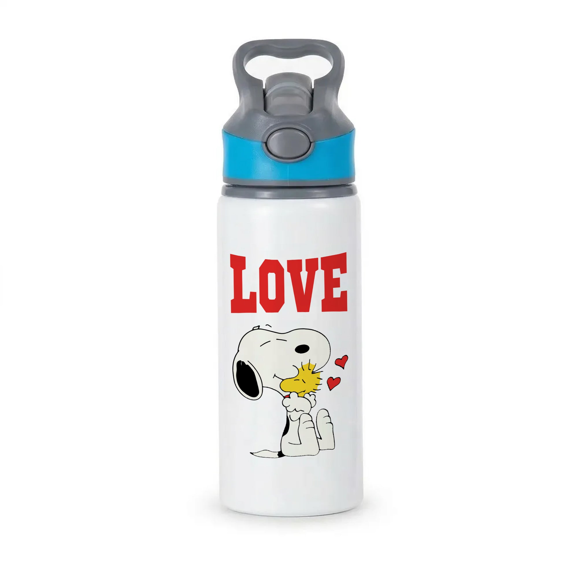 Love Cartoon Beagle Active Water Bottle - Blue