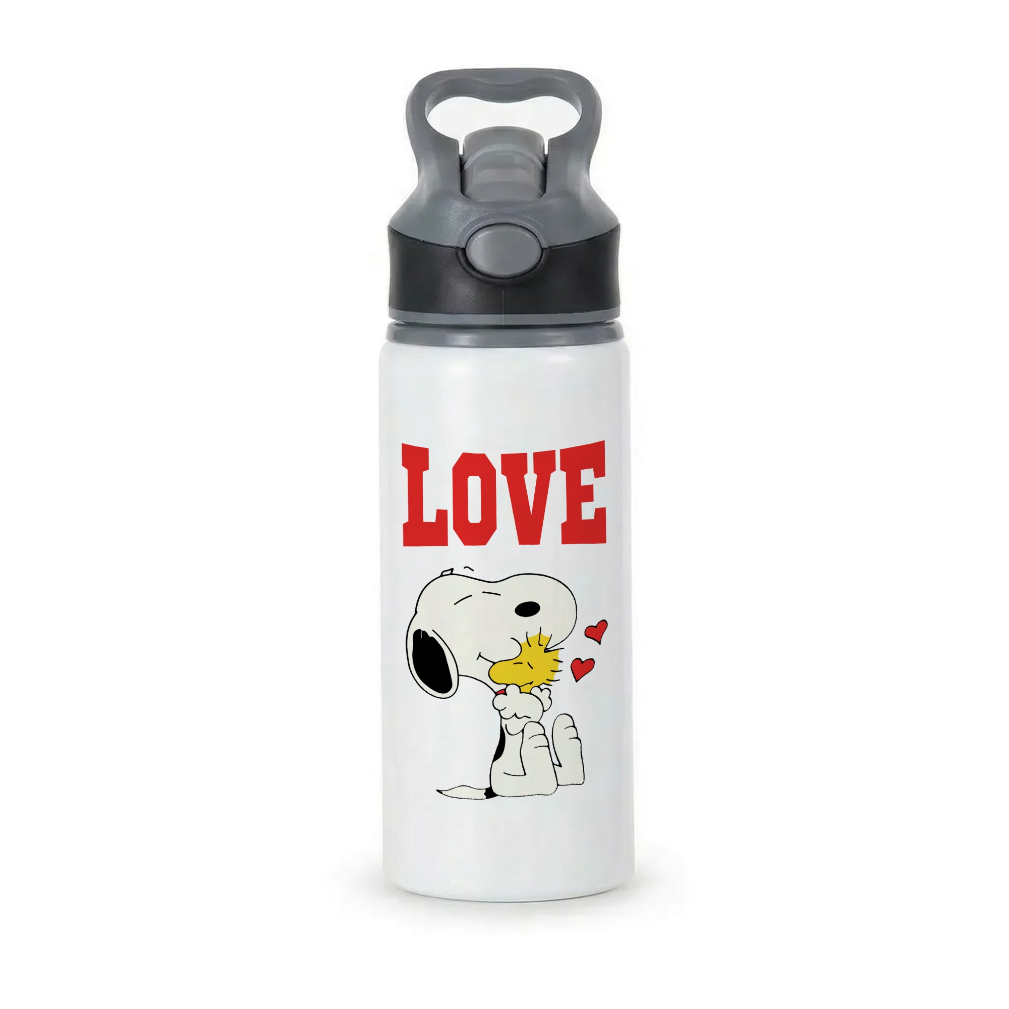 Love Cartoon Beagle Active Water Bottle - Black