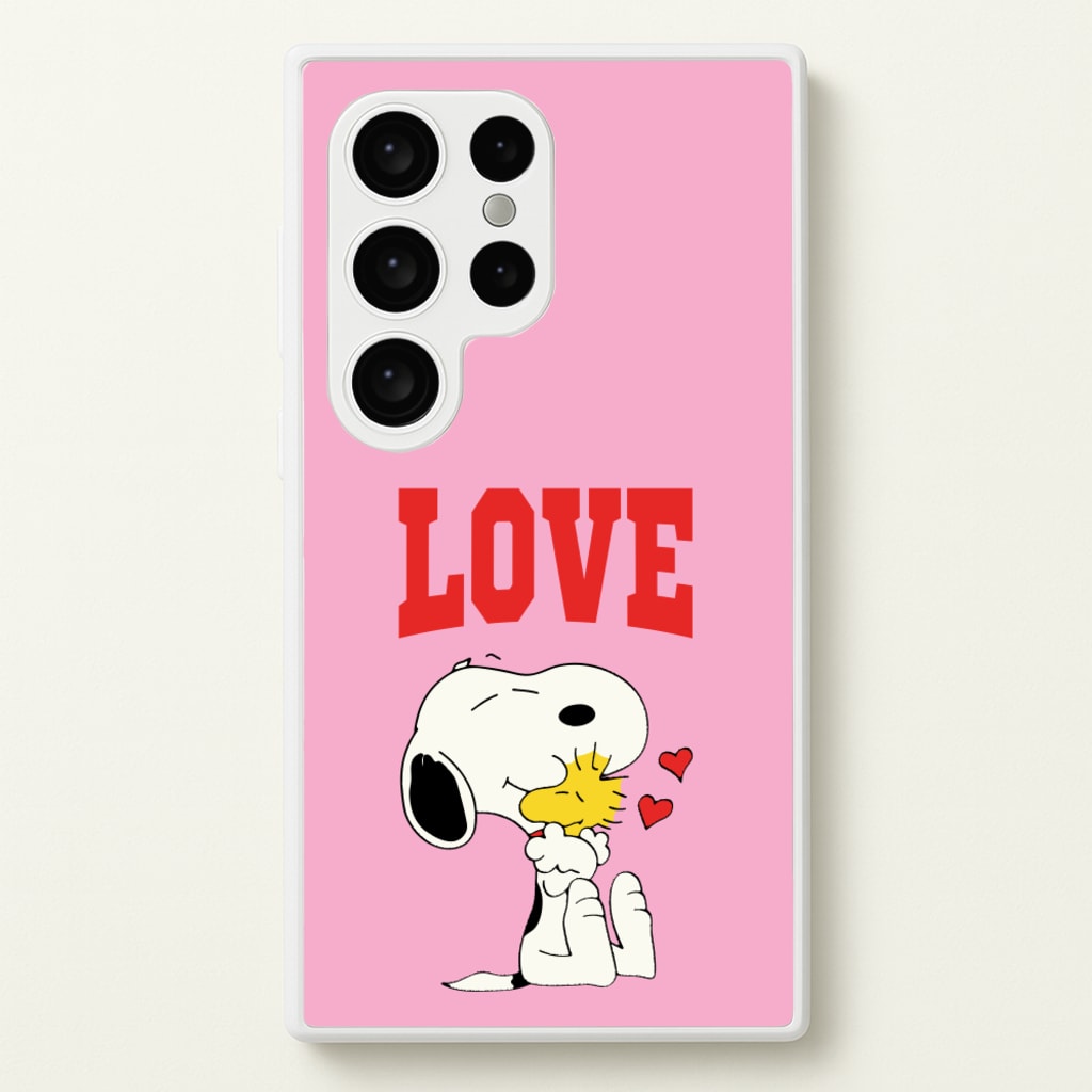 Love Cartoon Beagle - Snoopy Phone Case for Galaxy S24 Ultra