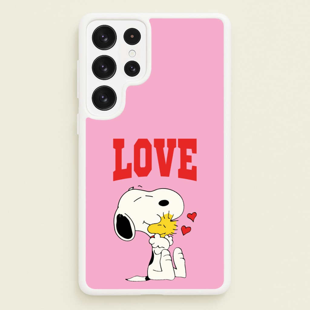 Love Cartoon Beagle - Snoopy Phone Case for Galaxy S22 Ultra