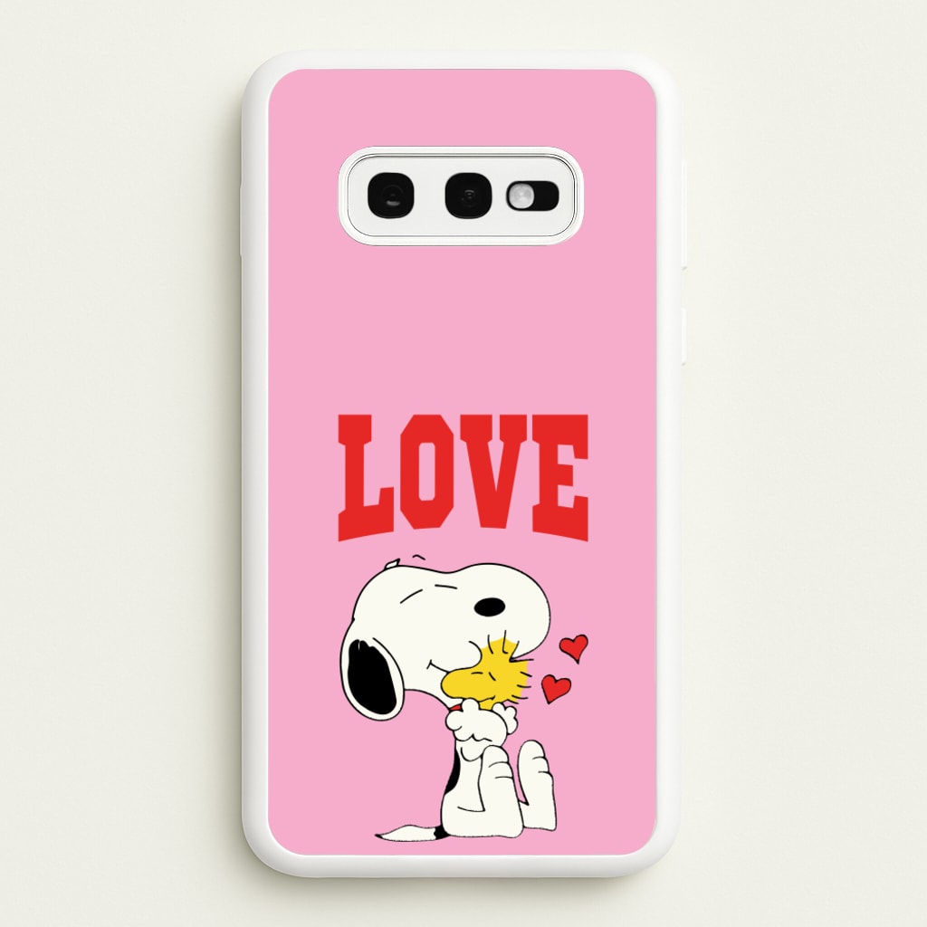 Love Cartoon Beagle - Snoopy Phone Case for Galaxy S10e