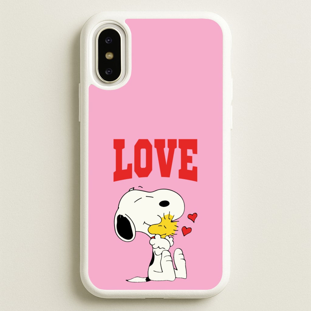 Love Cartoon Beagle - Snoopy Phone Case for iPhone X / XS