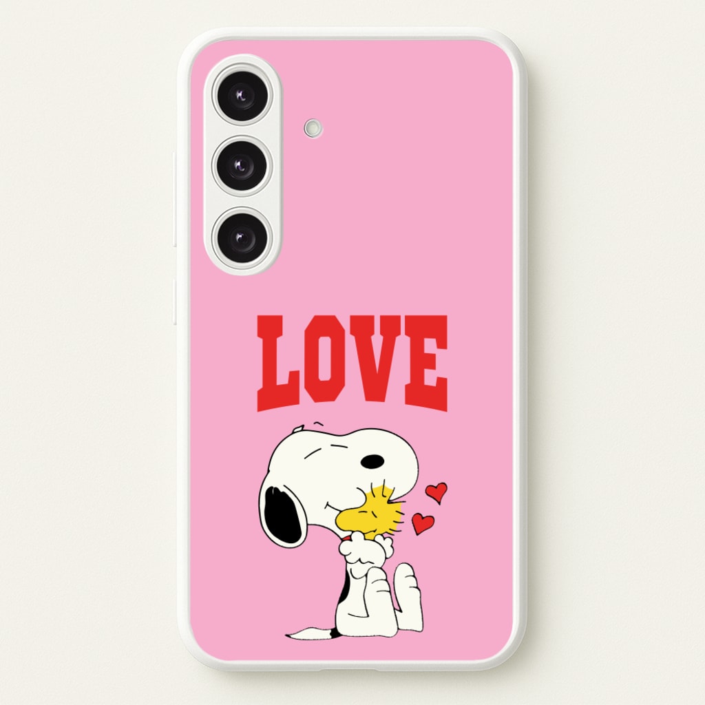 Love Cartoon Beagle - Snoopy Phone Case for Galaxy S24 Plus