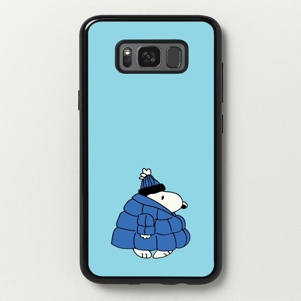 Cartoon Beagle Puffer Jacket Blue - Snoopy Phone Case for Galaxy S8