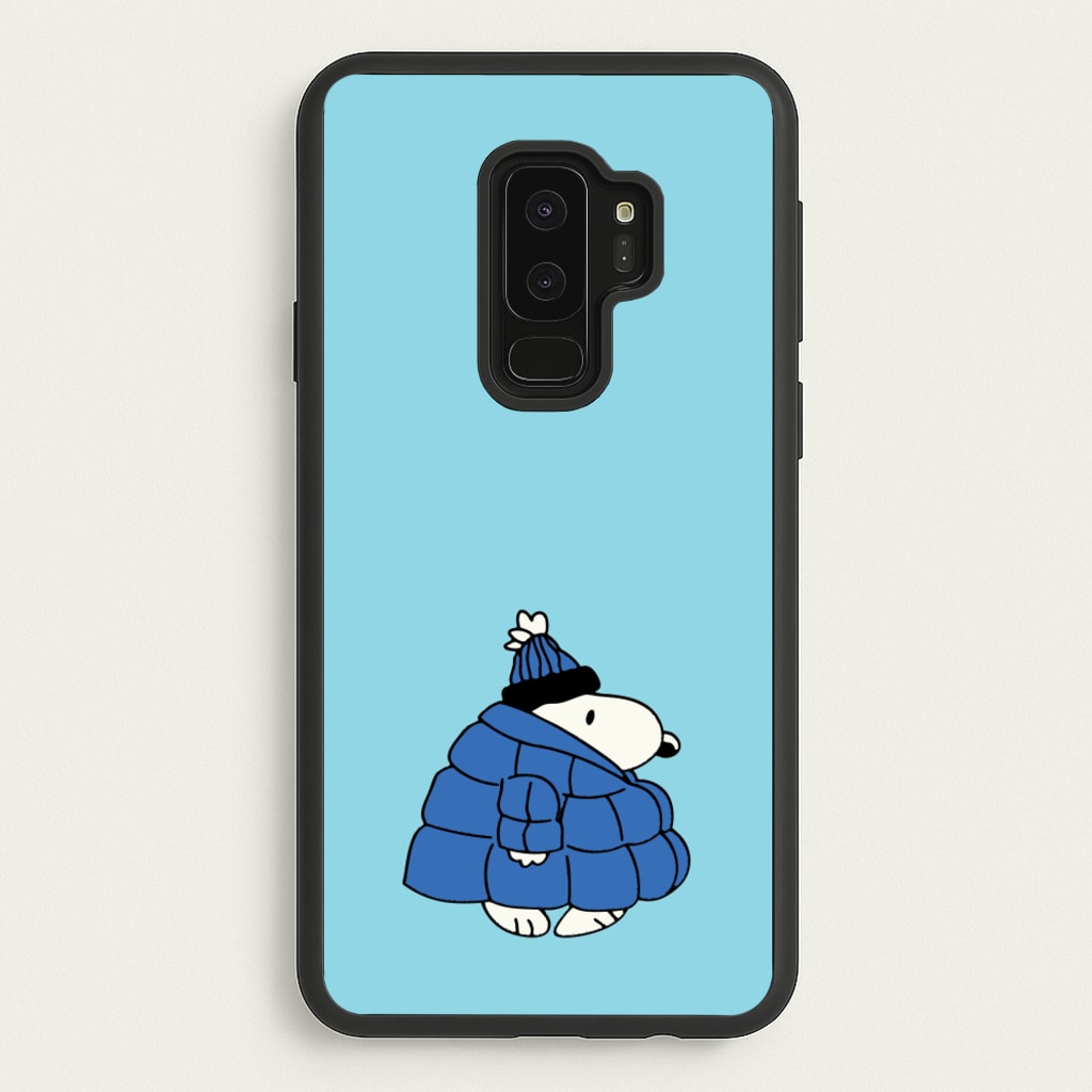 Cartoon Beagle Puffer Jacket Blue - Snoopy Phone Case for Galaxy S9 Plus