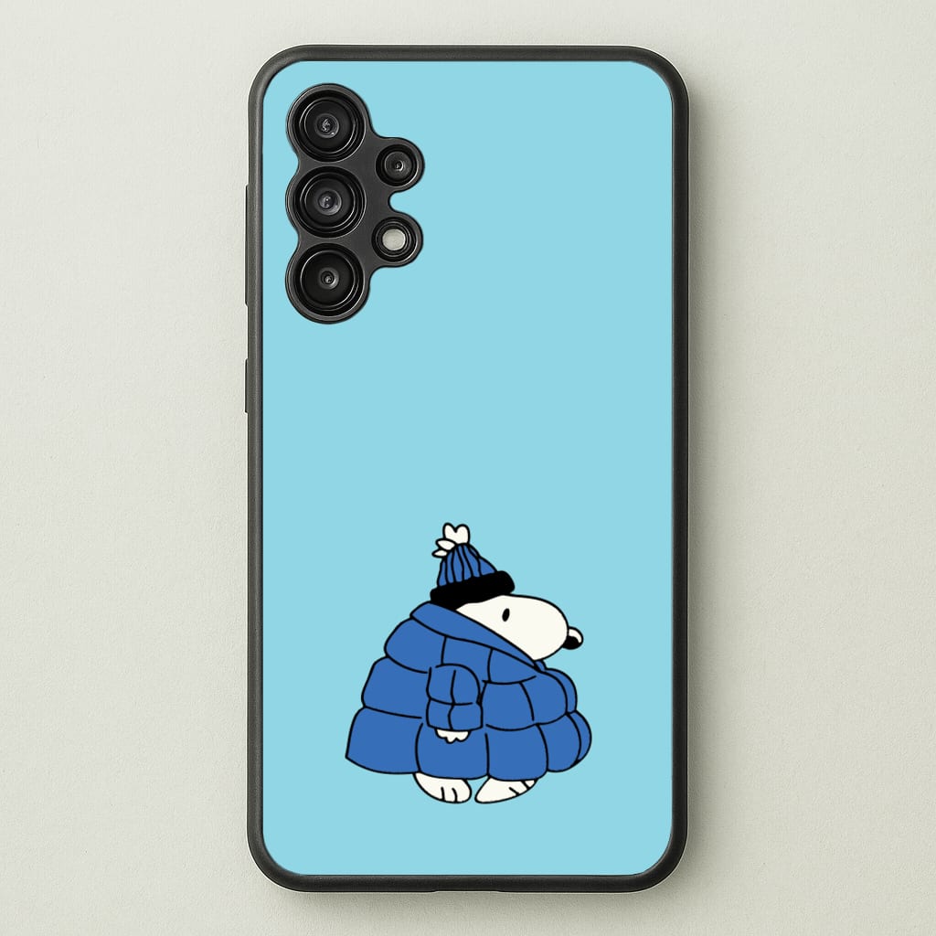 Cartoon Beagle Puffer Jacket Blue - Snoopy Phone Case for Galaxy A13