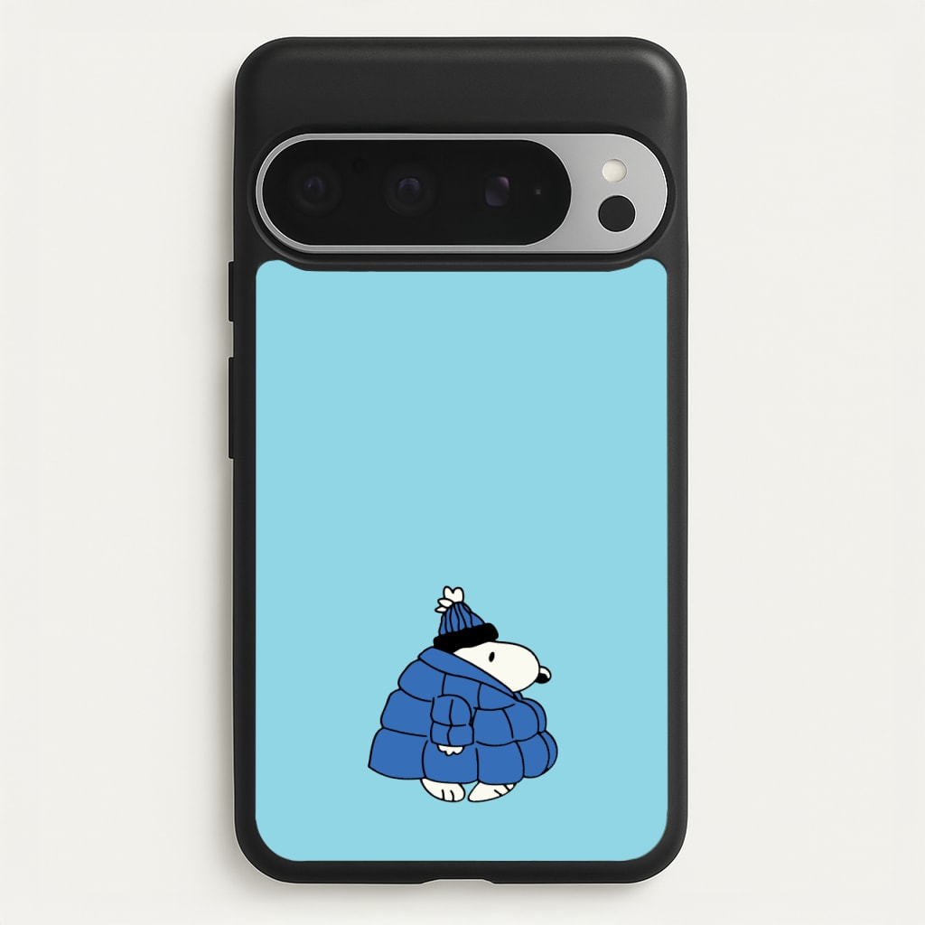 Cartoon Beagle Puffer Jacket Blue - Snoopy Phone Case for Google Pixel 9 Pro XL