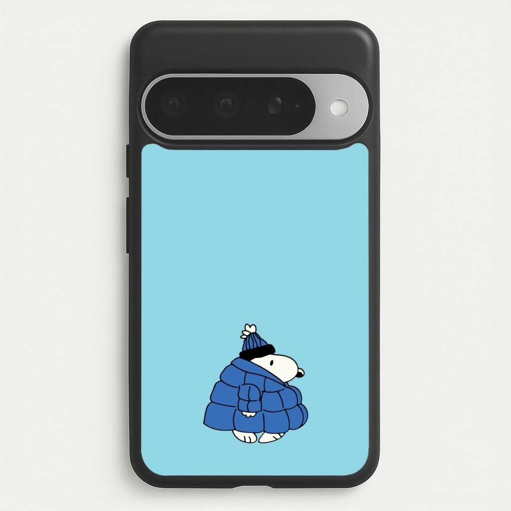 Cartoon Beagle Puffer Jacket Blue Phone Case for Google Pixel 10 Pro XL