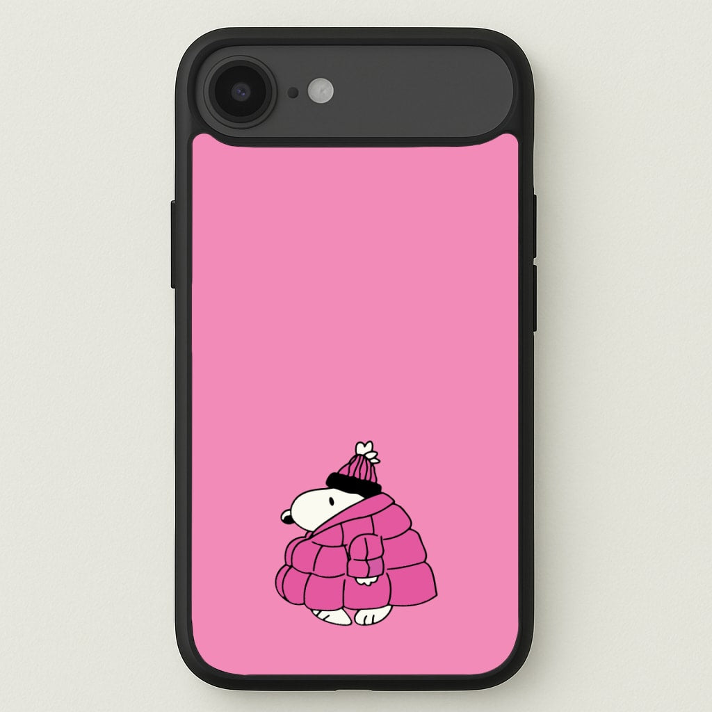 Cartoon Beagle Puffer Jacket Pink Phone Case for iPhone 17 Air