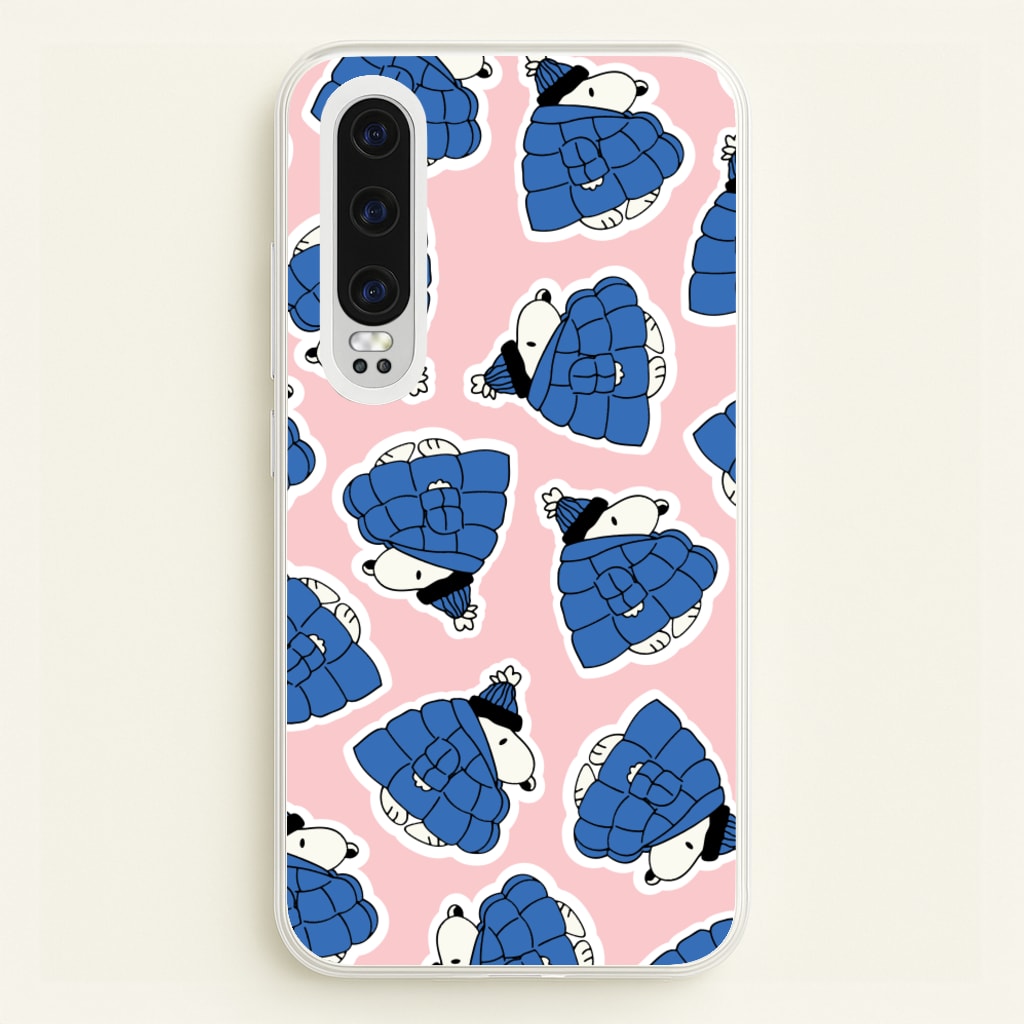 Cartoon Beagle Puffer Jacket Pattern - Snoopy Phone Case for Huawei P30