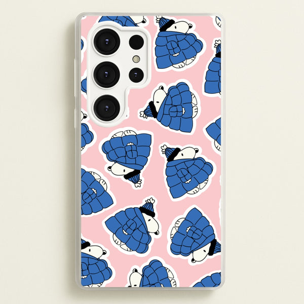 Cartoon Beagle Puffer Jacket Pattern - Snoopy Phone Case for Galaxy S25 Ultra