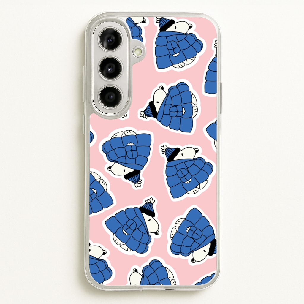 Cartoon Beagle Puffer Jacket Pattern - Snoopy Phone Case for Galaxy A56