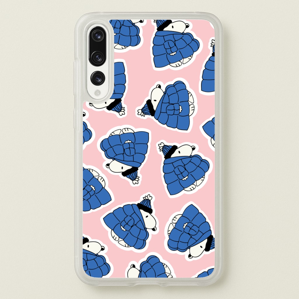 Cartoon Beagle Puffer Jacket Pattern - Snoopy Phone Case for Huawei P20 Pro