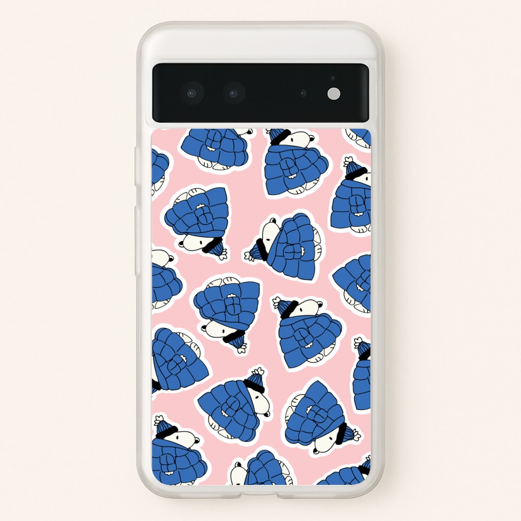 Cartoon Beagle Puffer Jacket Pattern - Snoopy Phone Case for Google Pixel 6