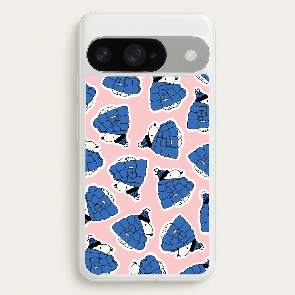 Cartoon Beagle Puffer Jacket Pattern Phone Case for Google Pixel 10 / 10 Pro