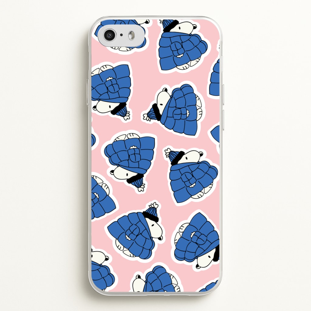Cartoon Beagle Puffer Jacket Pattern - Snoopy Phone Case for iPhone 5 / 5s / SE 2016