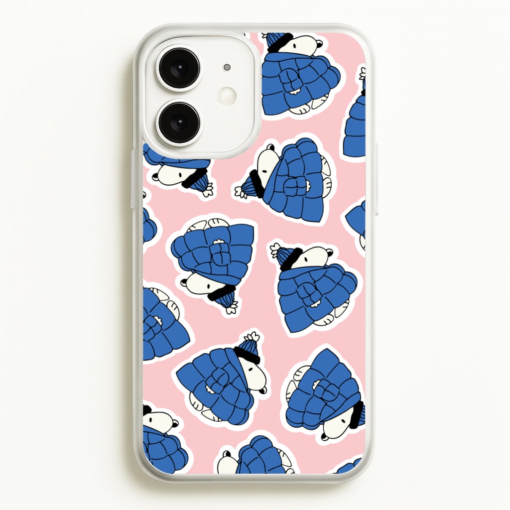 Cartoon Beagle Puffer Jacket Pattern - Snoopy Phone Case for iPhone 11