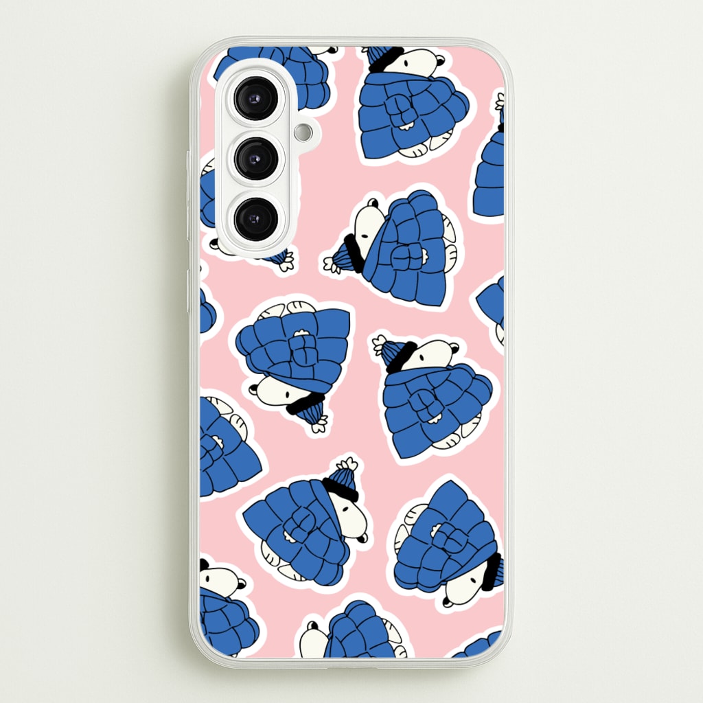 Cartoon Beagle Puffer Jacket Pattern - Snoopy Phone Case for Galaxy A16