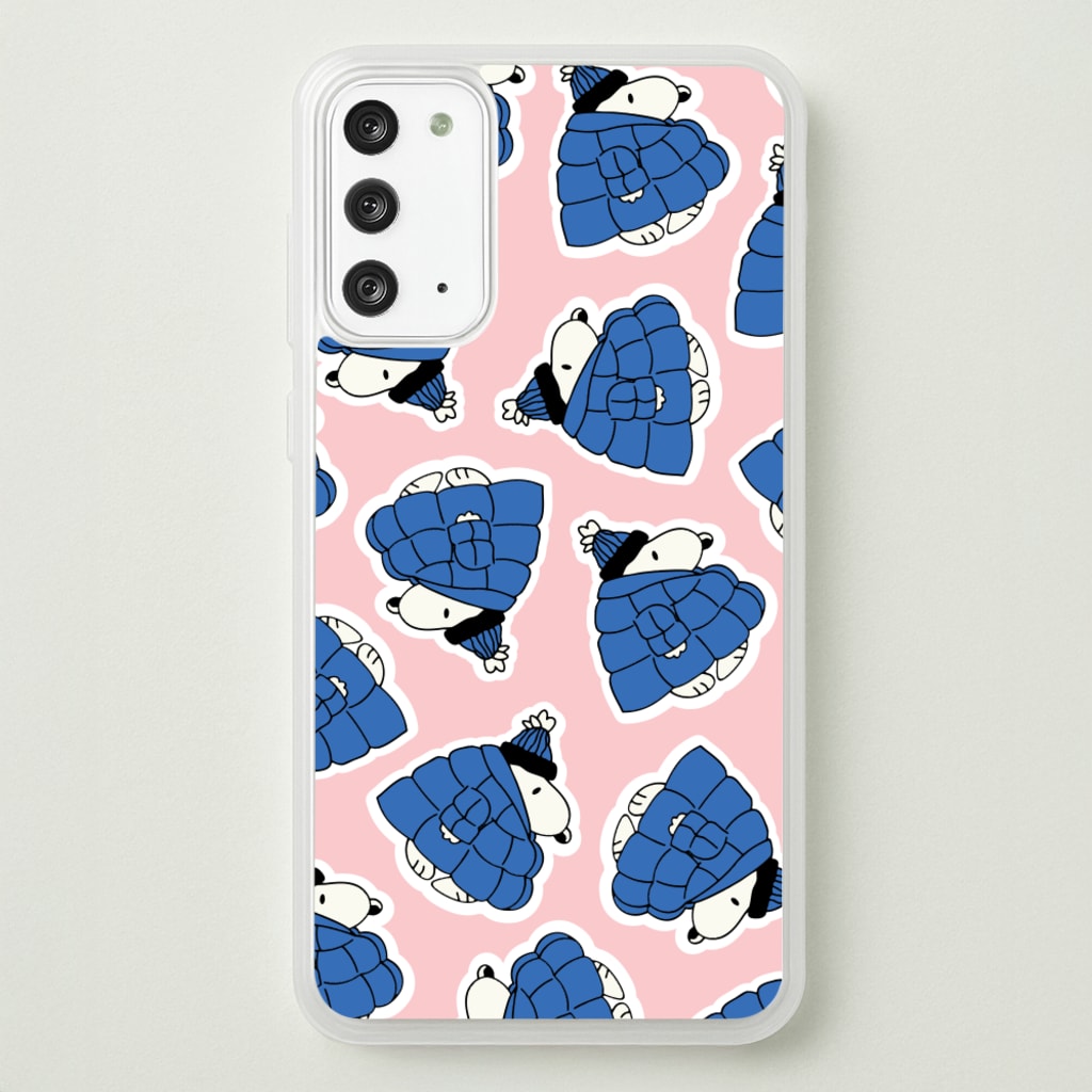 Cartoon Beagle Puffer Jacket Pattern - Snoopy Phone Case for Galaxy Note 20