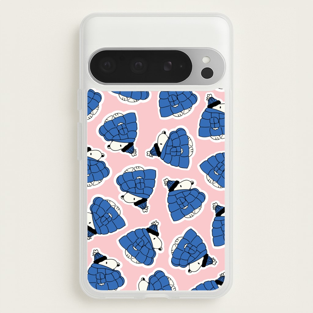 Cartoon Beagle Puffer Jacket Pattern - Snoopy Phone Case for Google Pixel 9 Pro XL