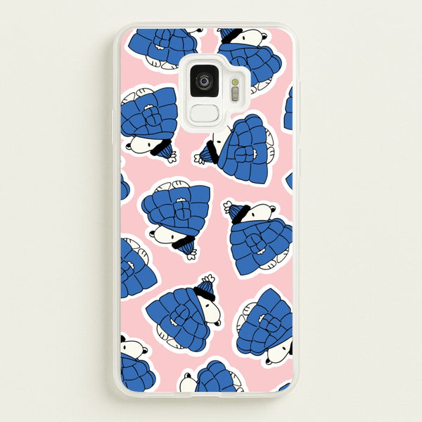 Cartoon Beagle Puffer Jacket Pattern - Snoopy Phone Case for Galaxy S9