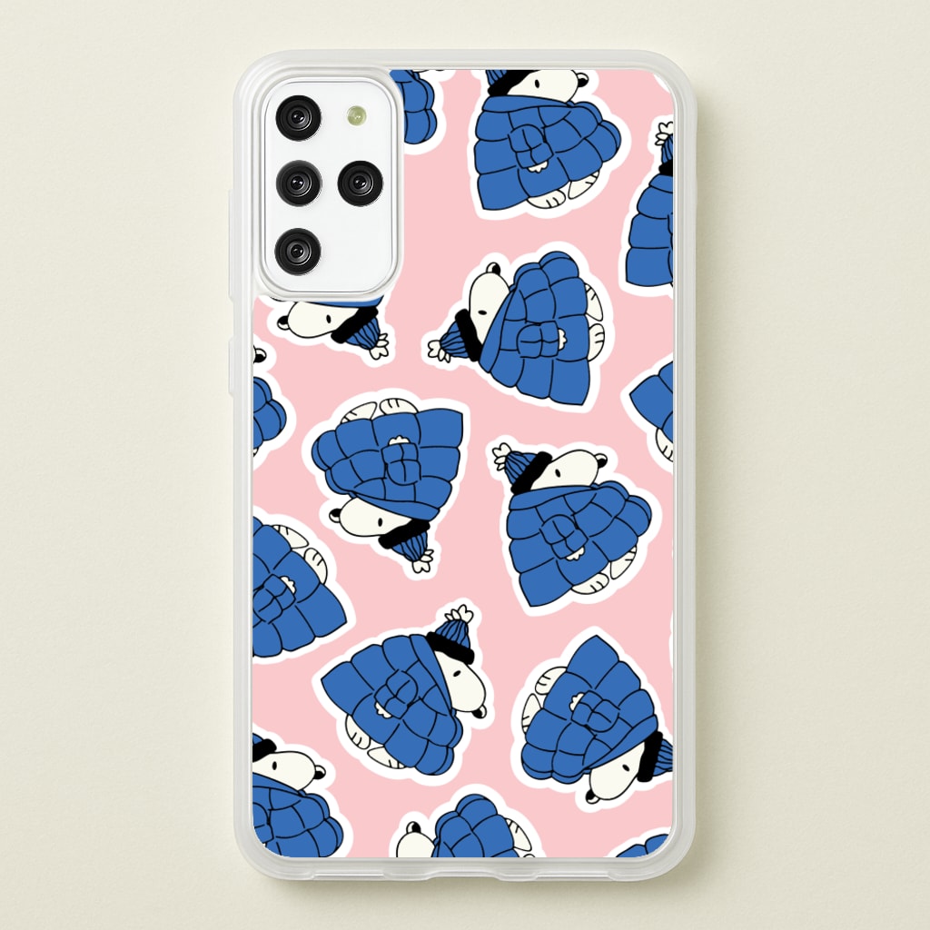 Cartoon Beagle Puffer Jacket Pattern - Snoopy Phone Case for Galaxy S20 Plus