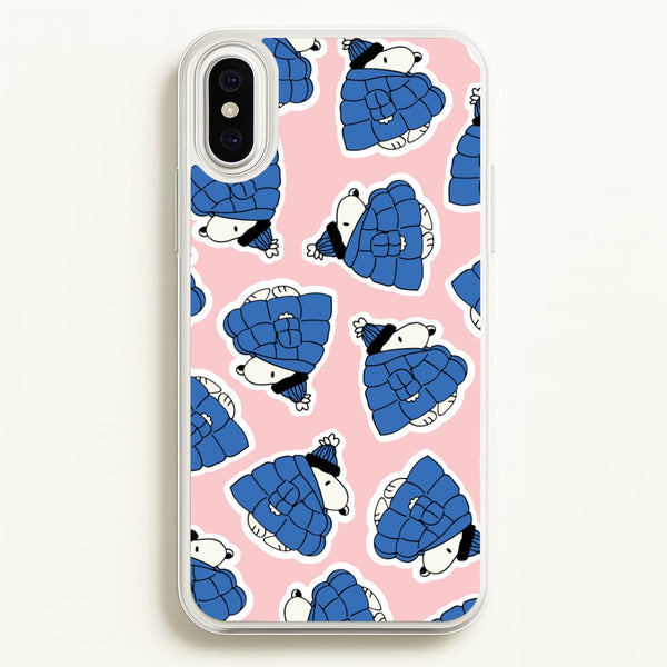 Cartoon Beagle Puffer Jacket Pattern - Snoopy Phone Case for iPhone XS Max