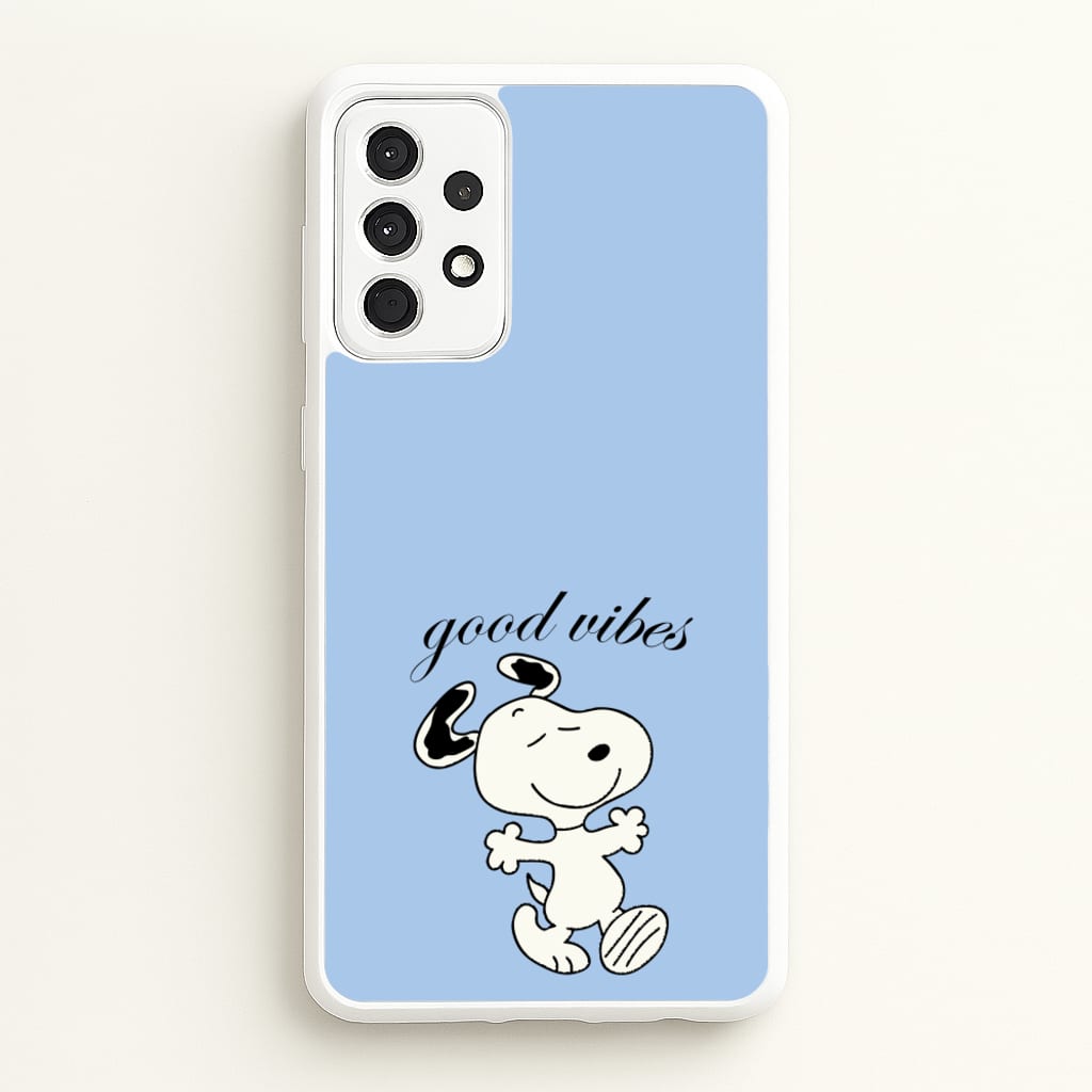 Good Vibes Cartoon Beagle - Snoopy Phone Case for Galaxy A52 / A52s