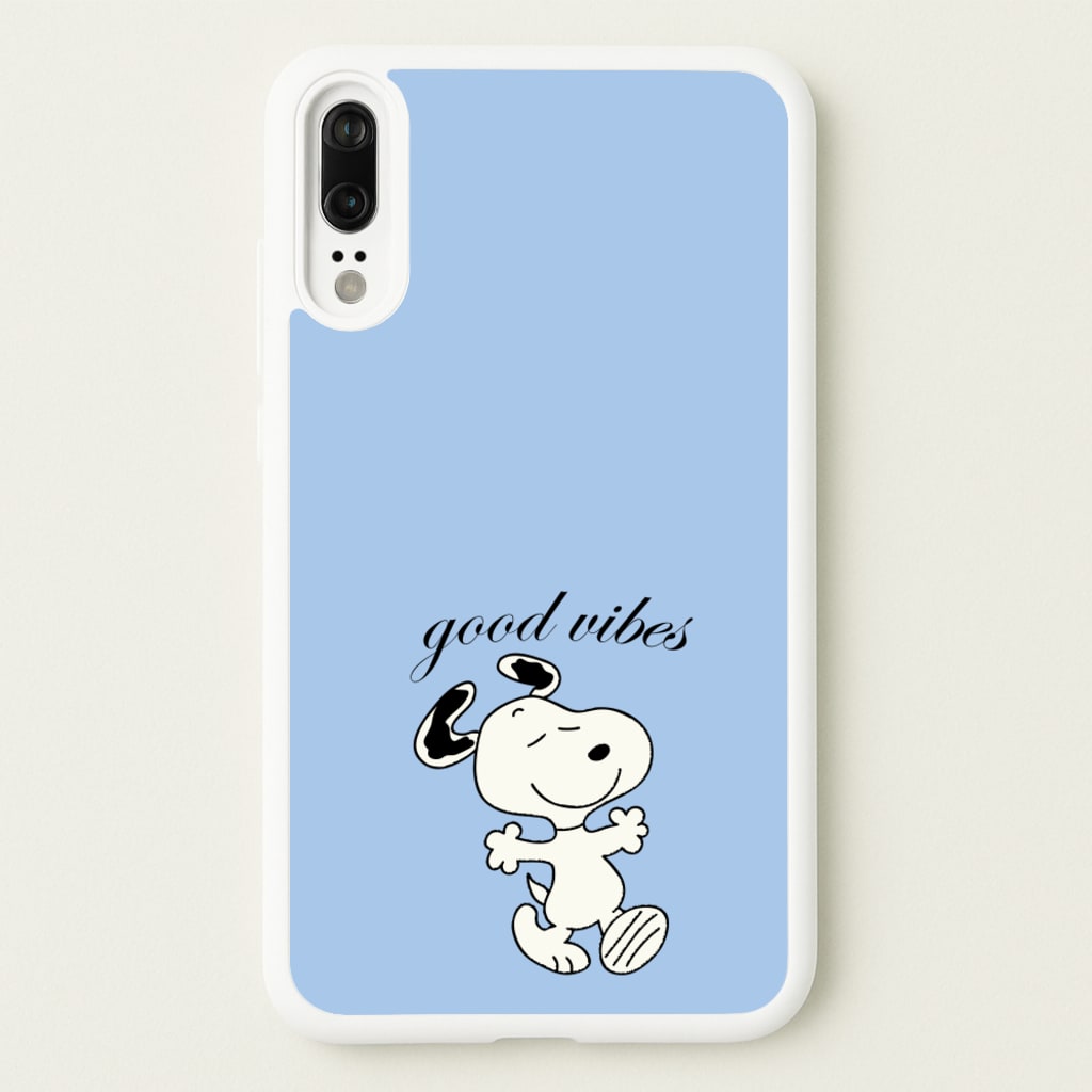 Good Vibes Cartoon Beagle - Snoopy Phone Case for Huawei P20