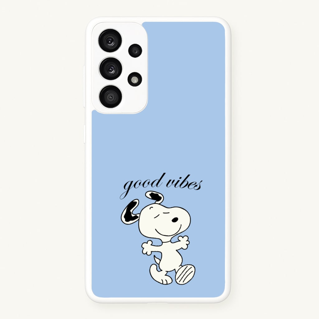 Good Vibes Cartoon Beagle - Snoopy Phone Case for Galaxy A53