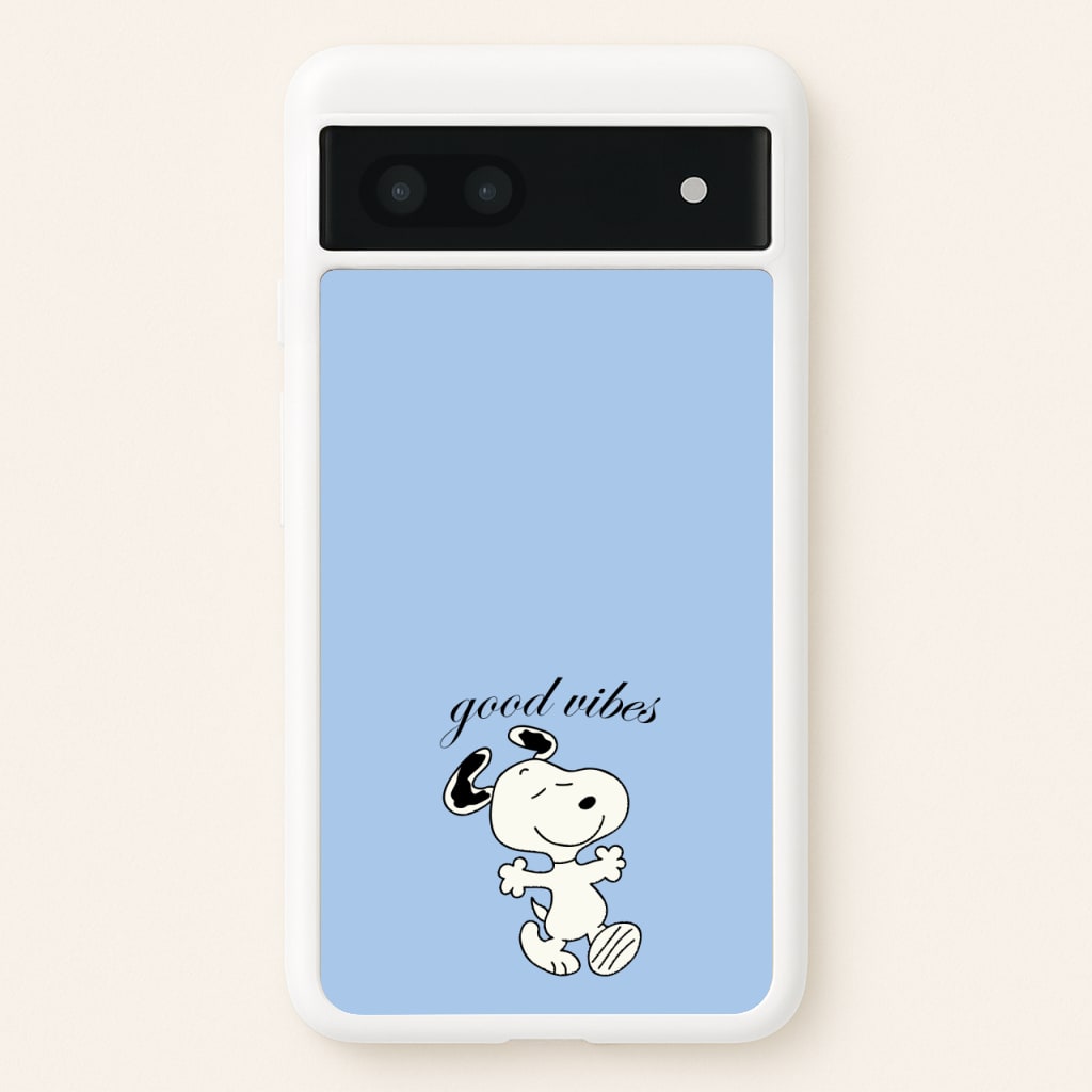 Good Vibes Cartoon Beagle - Snoopy Phone Case for Google Pixel 6a