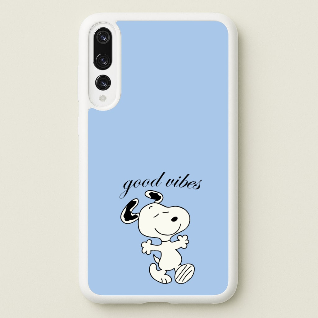 Good Vibes Cartoon Beagle - Snoopy Phone Case for Huawei P20 Pro