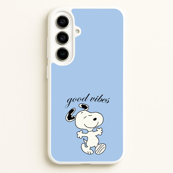 Good Vibes Cartoon Beagle - Snoopy Phone Case for Galaxy A56