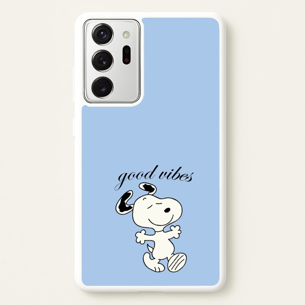 Good Vibes Cartoon Beagle - Snoopy Phone Case for Galaxy Note 20 Ultra