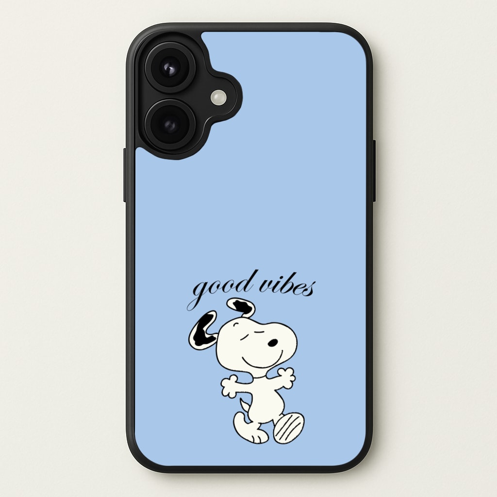 Good Vibes Cartoon Beagle Phone Case for iPhone 17