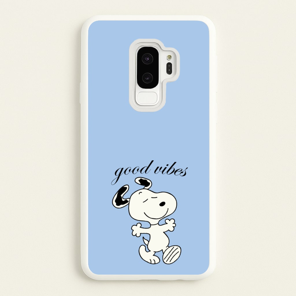 Good Vibes Cartoon Beagle - Snoopy Phone Case for Galaxy S9 Plus