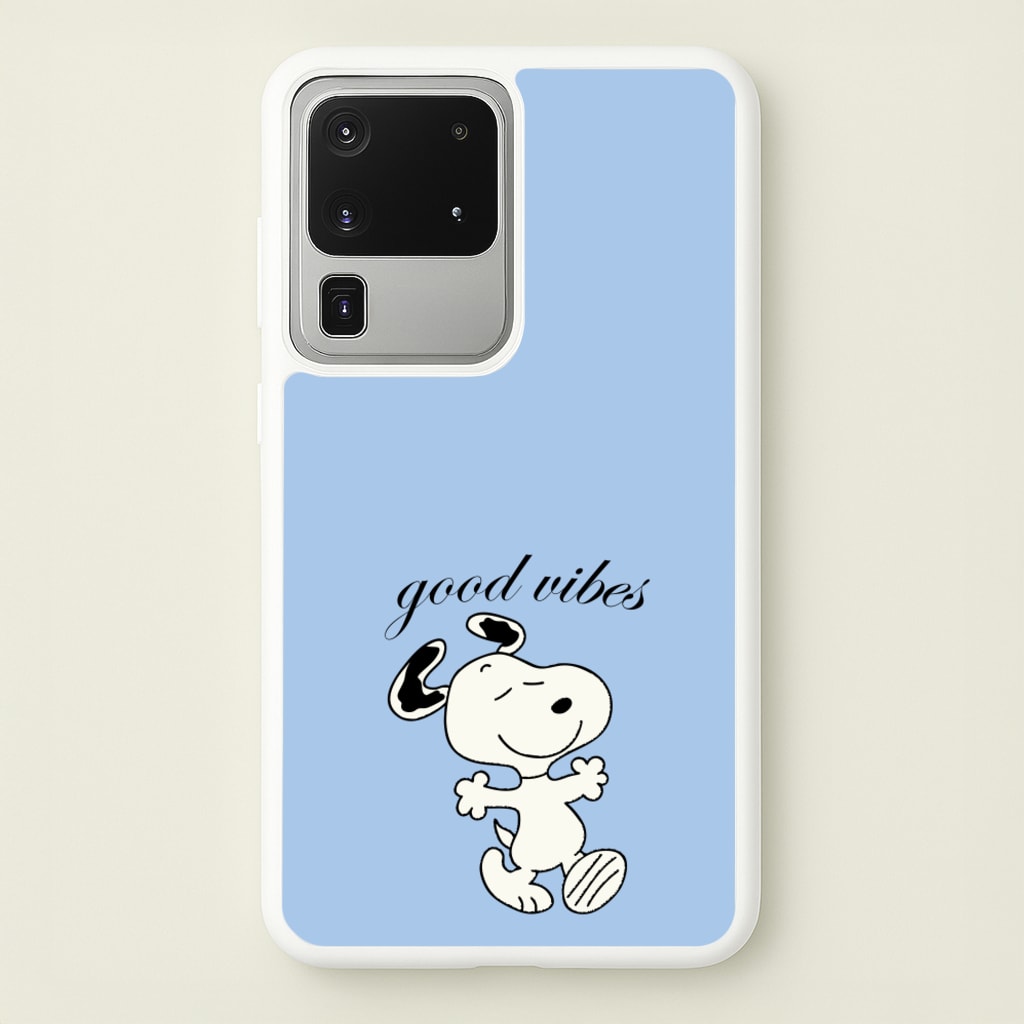 Good Vibes Cartoon Beagle - Snoopy Phone Case for Galaxy S20 Ultra