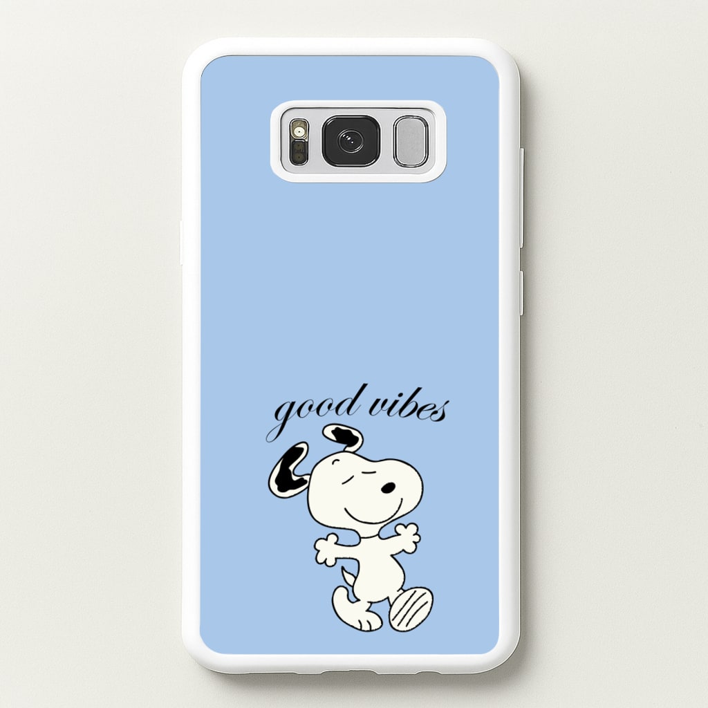 Good Vibes Cartoon Beagle - Snoopy Phone Case for Galaxy S8