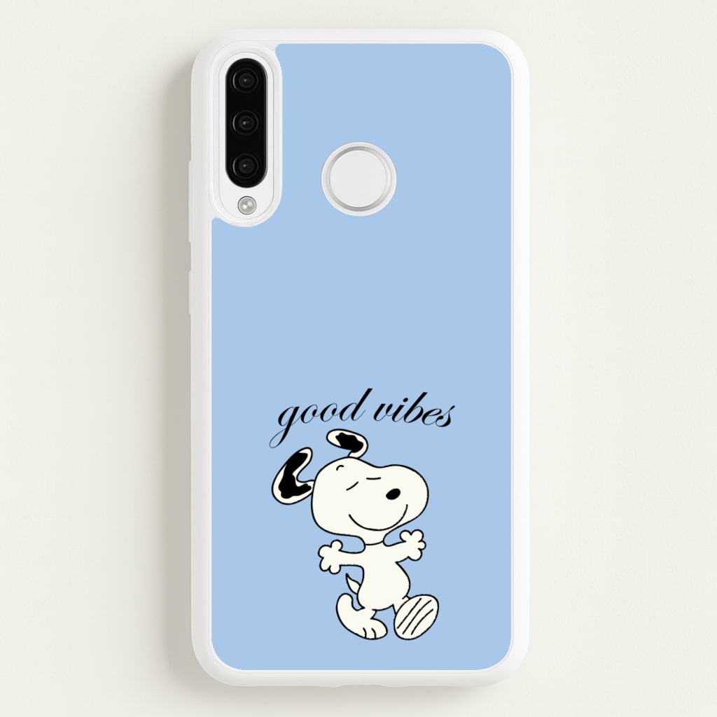 Good Vibes Cartoon Beagle - Snoopy Phone Case for Huawei P30 Lite