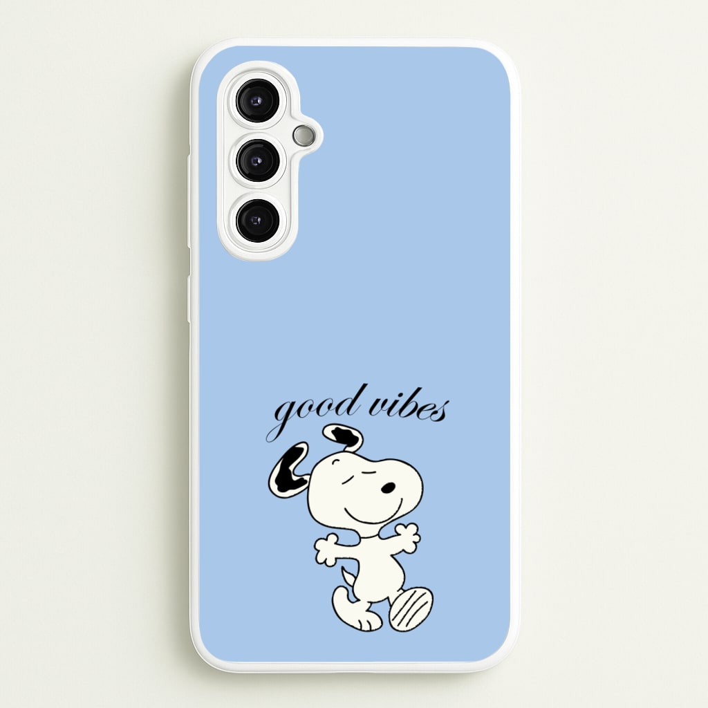 Good Vibes Cartoon Beagle - Snoopy Phone Case for Galaxy A14