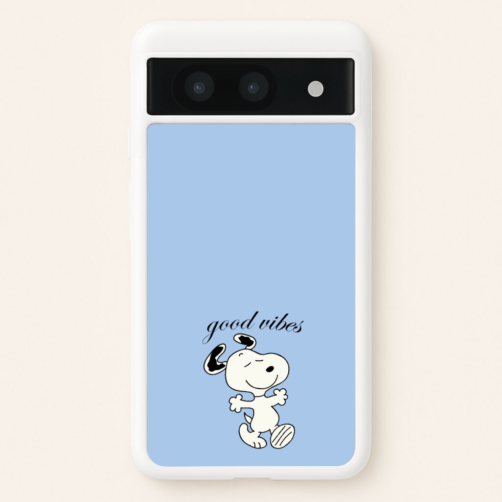 Good Vibes Cartoon Beagle - Snoopy Phone Case for Google Pixel 8a
