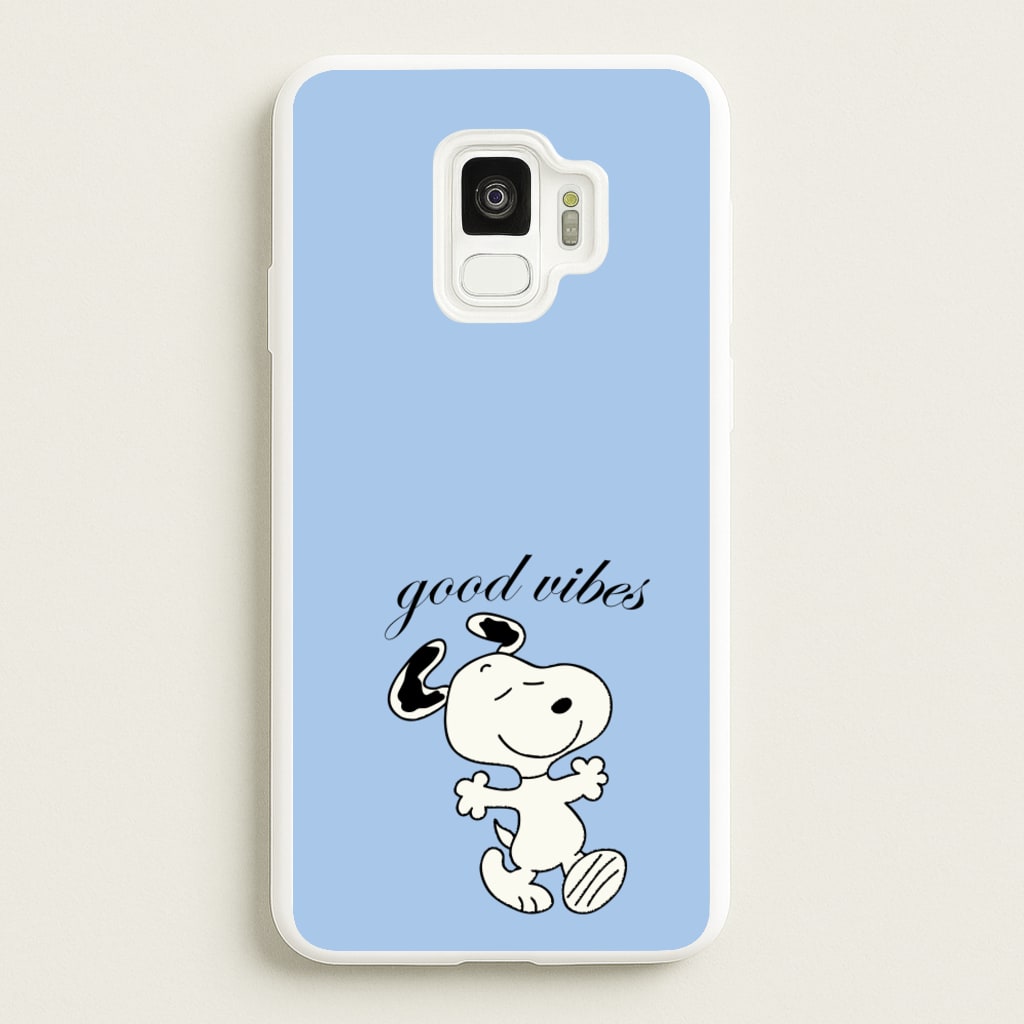 Good Vibes Cartoon Beagle - Snoopy Phone Case for Galaxy S9