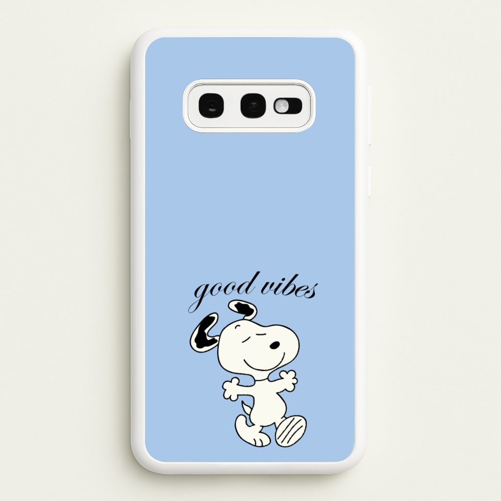 Good Vibes Cartoon Beagle - Snoopy Phone Case for Galaxy S10e
