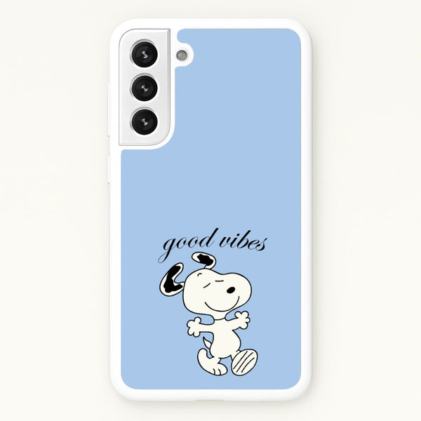 Good Vibes Cartoon Beagle - Snoopy Phone Case for Galaxy S21FE
