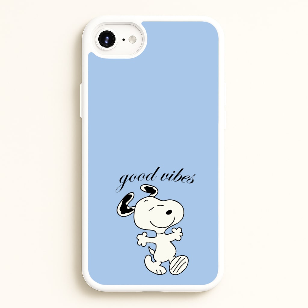 Good Vibes Cartoon Beagle - Snoopy Phone Case for iPhone 6 / 7 / 8 / SE