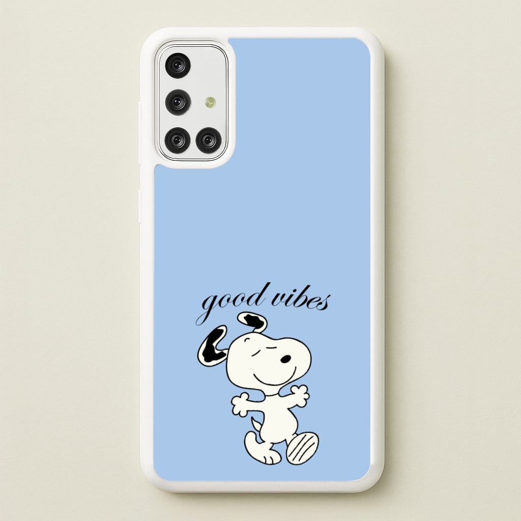 Good Vibes Cartoon Beagle - Snoopy Phone Case for Galaxy A71