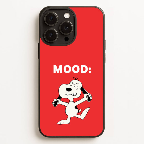 Mood Cartoon Beagle - Snoopy Phone Case for iPhone 16 Pro Max