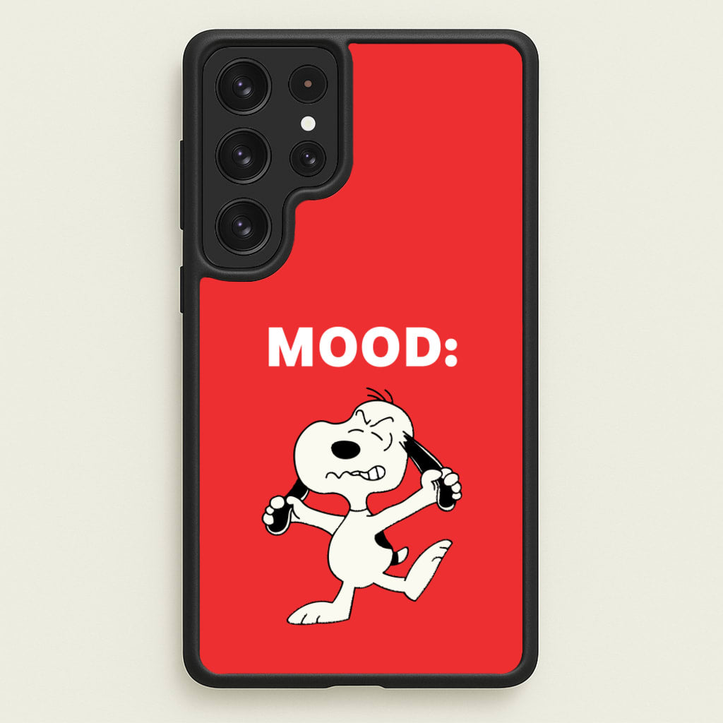Mood Cartoon Beagle - Snoopy Phone Case for Galaxy S22 Ultra