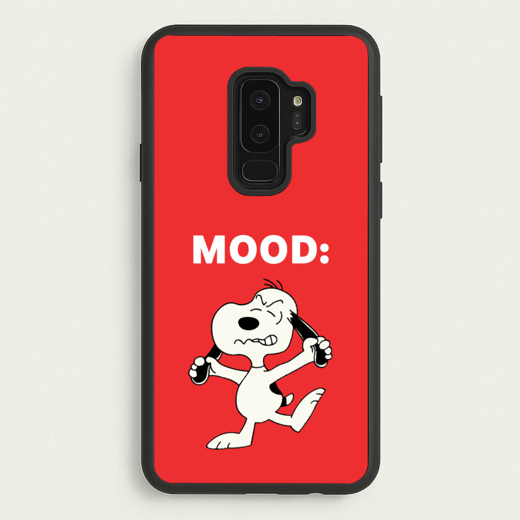 Mood Cartoon Beagle - Snoopy Phone Case for Galaxy S9 Plus